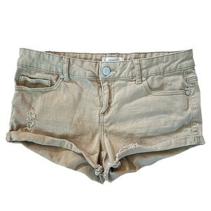 Blue Asphalt Tan Jean Shorts